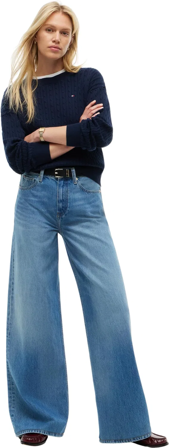Женские джинсы с широкими штанинами DNM New Doreen 70's Wide Leg HW Tommy Hilfiger, Mid-new Doreen Denim — фото 4
