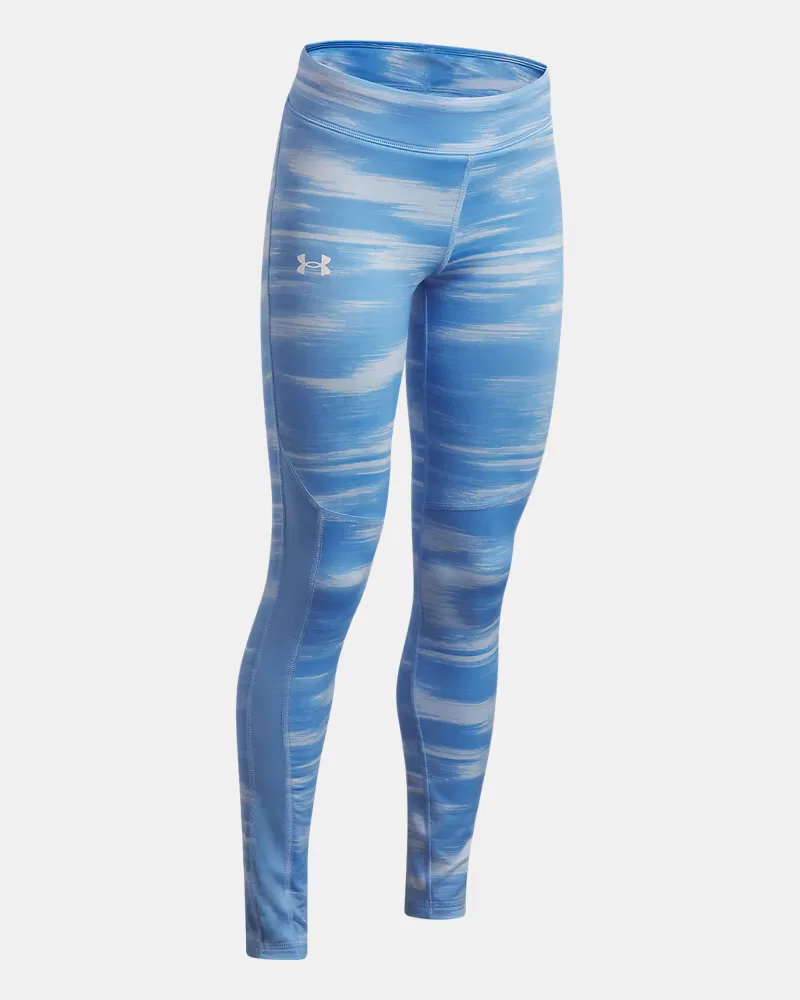 Леггинсы утепленные 63,5 см UA Cold Weather Printed UnderArmour, Horizon Blue/White — фото 3