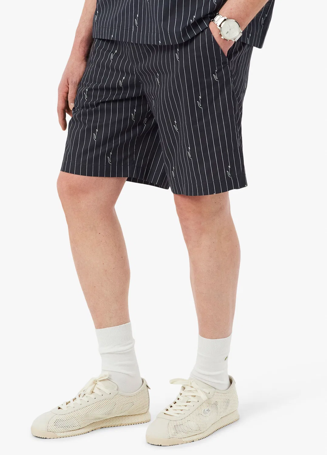 Шорты Lacoste Relaxed Fit, черный — фото 4
