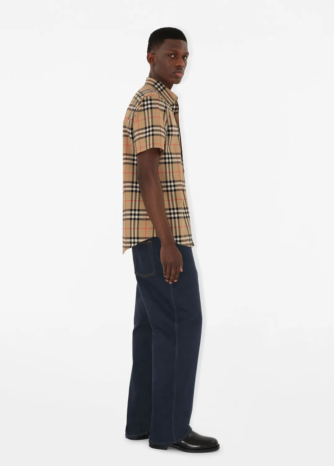 Рубашка Burberry Caxtan, бежевая — фото 3