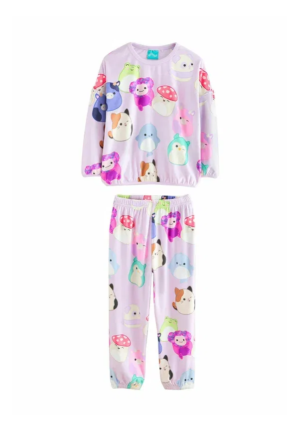 Комплект пижамы из полиэстера с эластаном Regular fit set Next, Lilac Purple, фиолетовый