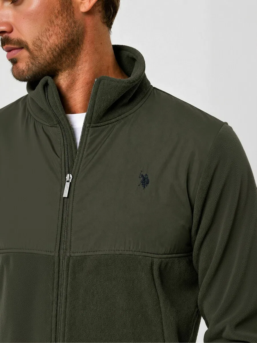 Куртка U.S. POLO ASSN. для межсезонья, модель 'UMVitus', зеленого цвета — фото 4