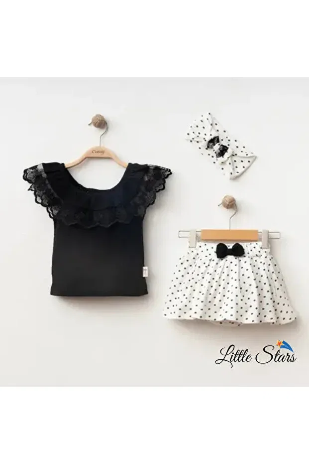 Детский комплект для девочек хлопковый Basics Littlestars Baby, White