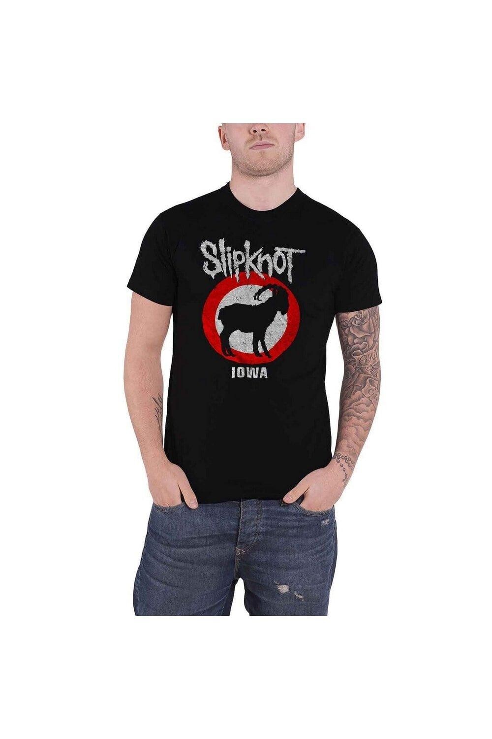 

Футболка с изображением козы Айовы Slipknot, черный
