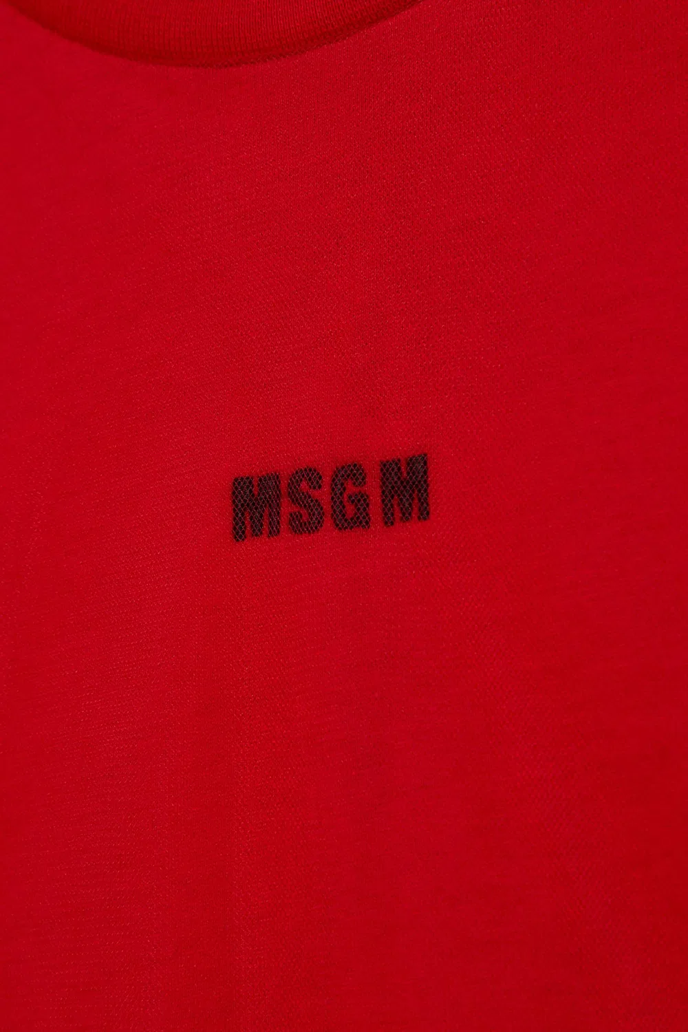 Футболка с принтом логотипа MSGM, красный — фото 3