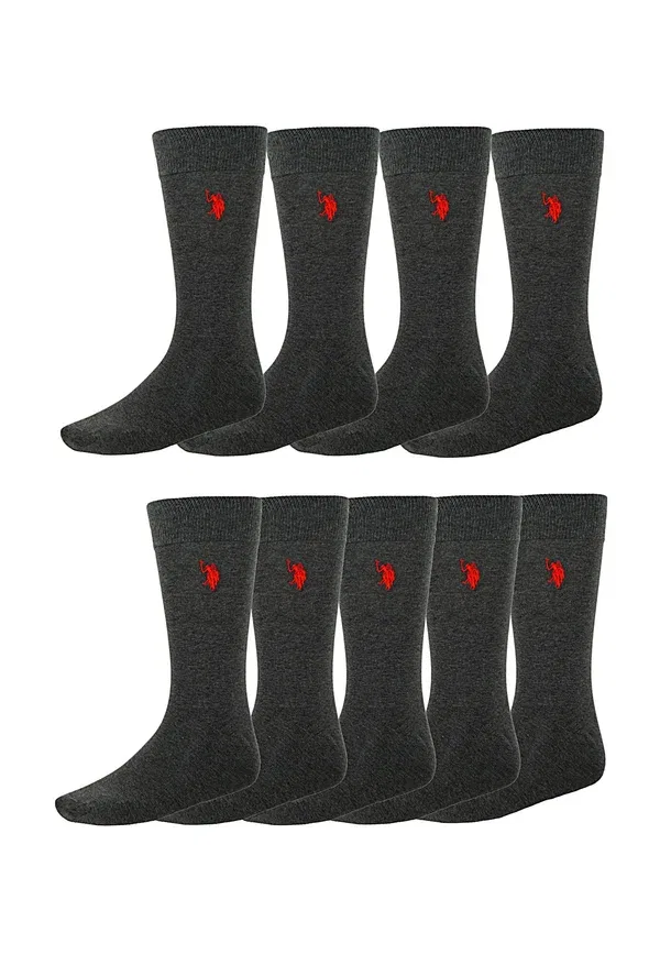 Носки 9 пар, хлопок, 9Er pack unisex, U.S. Polo Assn., антрацит, антрацит