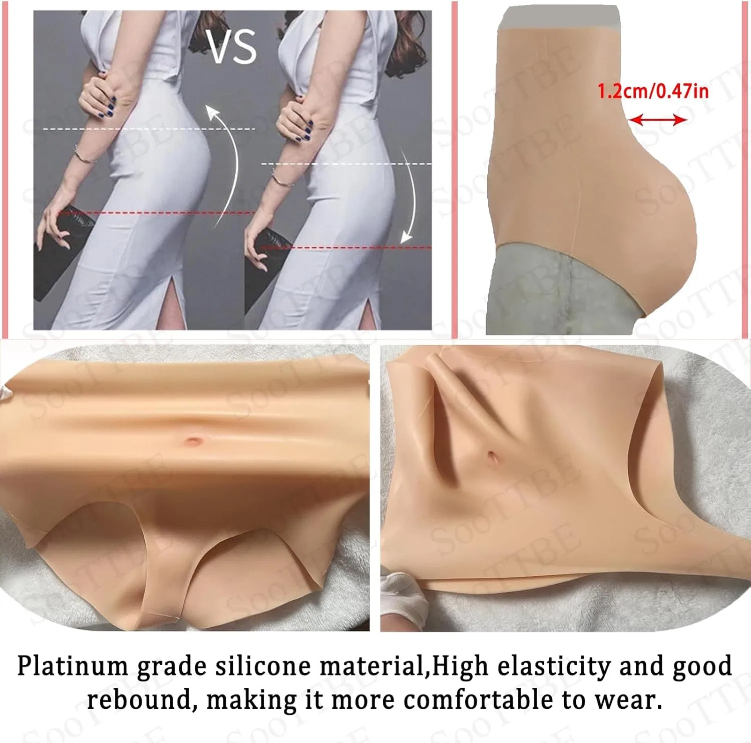Силиконовые трусы для коррекции ягодиц, Push-Up, Generic, Colour 2 — фото 3