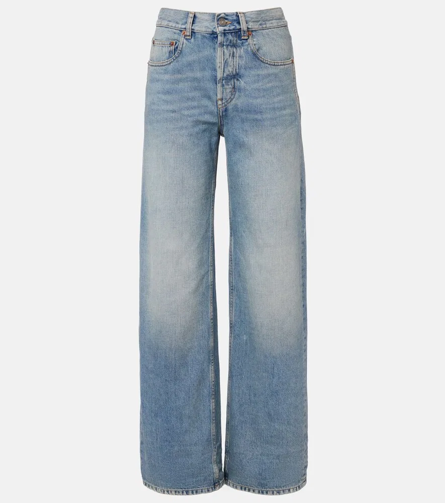 Джинсы с широкими штанинами Neo '90s Saint Laurent, синий