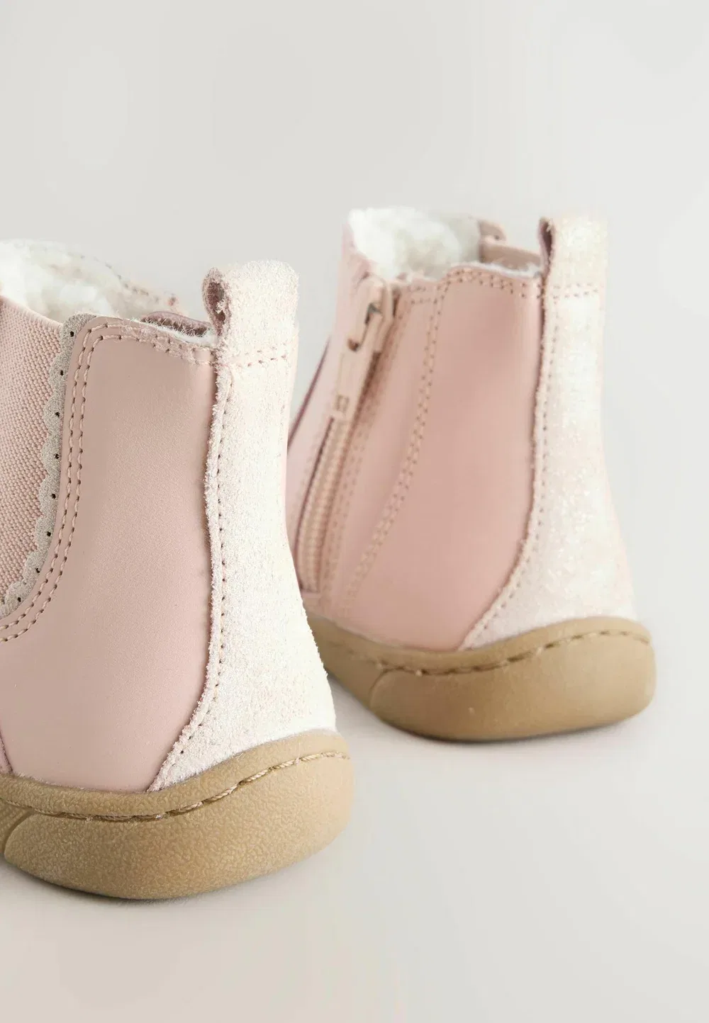 Стандартный крой - ботинки челси для первых шагов - детская обувь Next, Pink Leather — фото 3