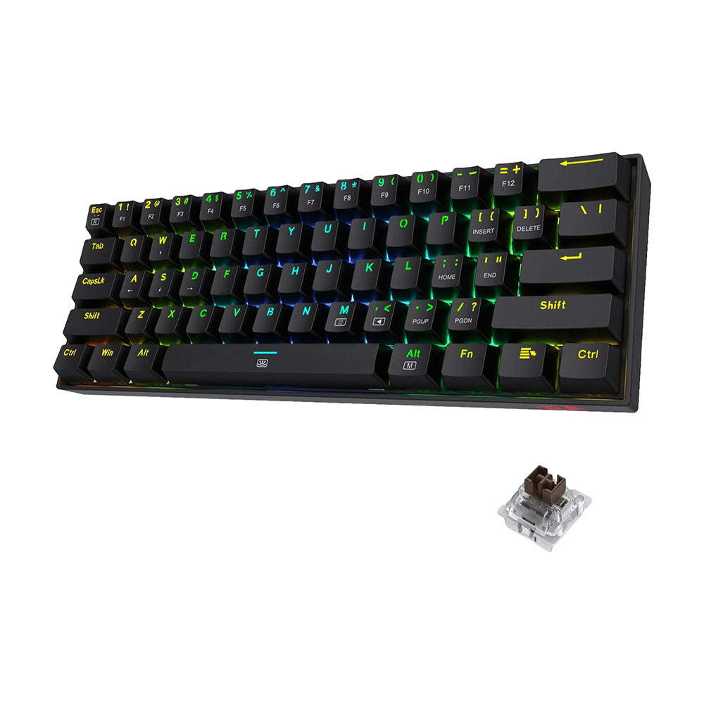 

Клавиатура игровая Redragon Dragonborn K630, Brown, черный, английская раскладка