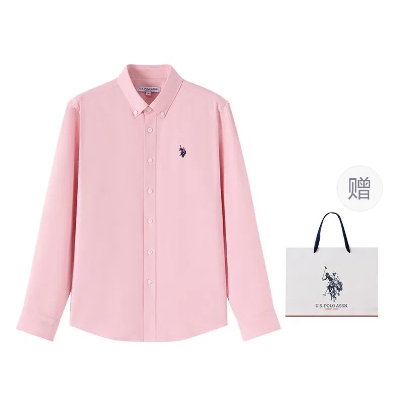 Рубашка мужская, повседневная, U.S. POLO ASSN., Orange