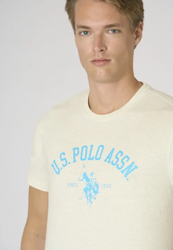 Футболка с принтом Print t-shirt U.S. Polo Assn., белый — фото 4
