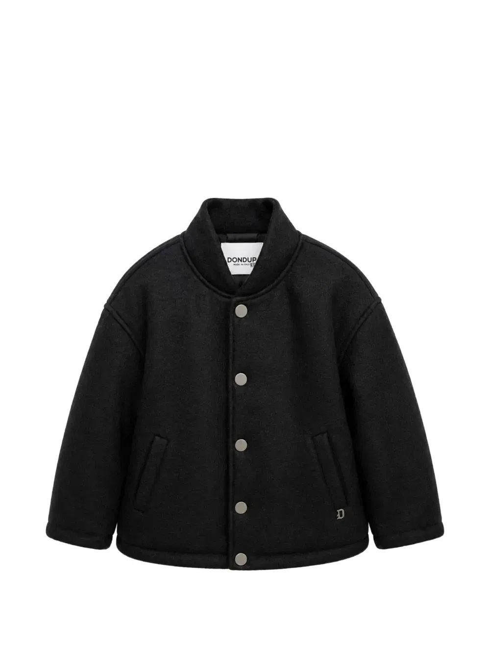 Куртка с логотипом и кнопками Dondup Kids, черный