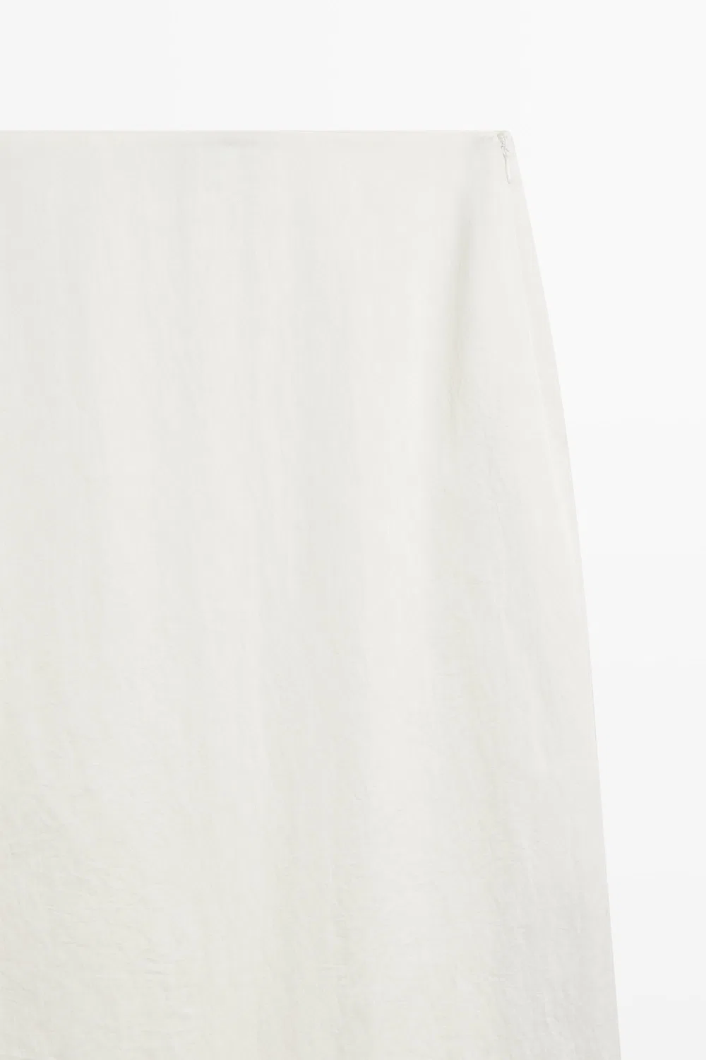 Юбка Massimo Dutti, струящаяся с кружевной отделкой, белый — фото 4