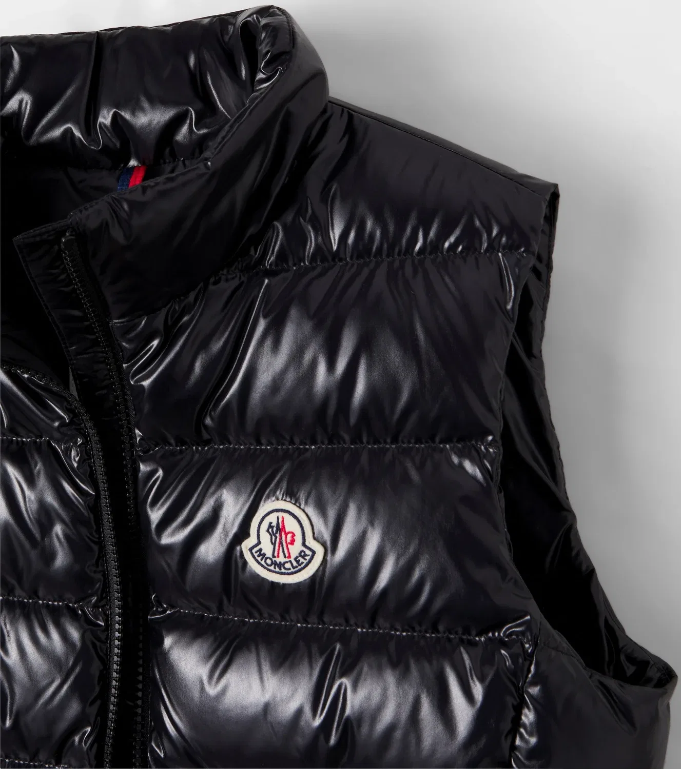 Пуховый жилет с логотипом Ghany Moncler Enfant, черный — фото 3