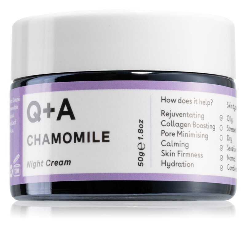 

Успокаивающий ночной крем с ромашкой Q+A Chamomile