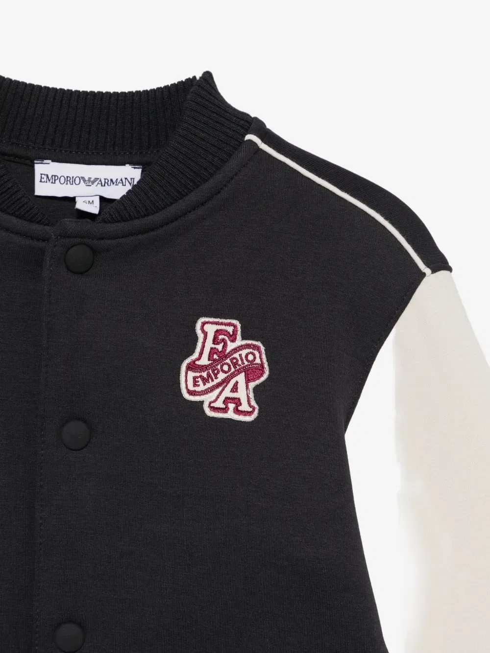 Куртка-бомбер с нашивкой в виде логотипа Emporio Armani Kids, черный — фото 3