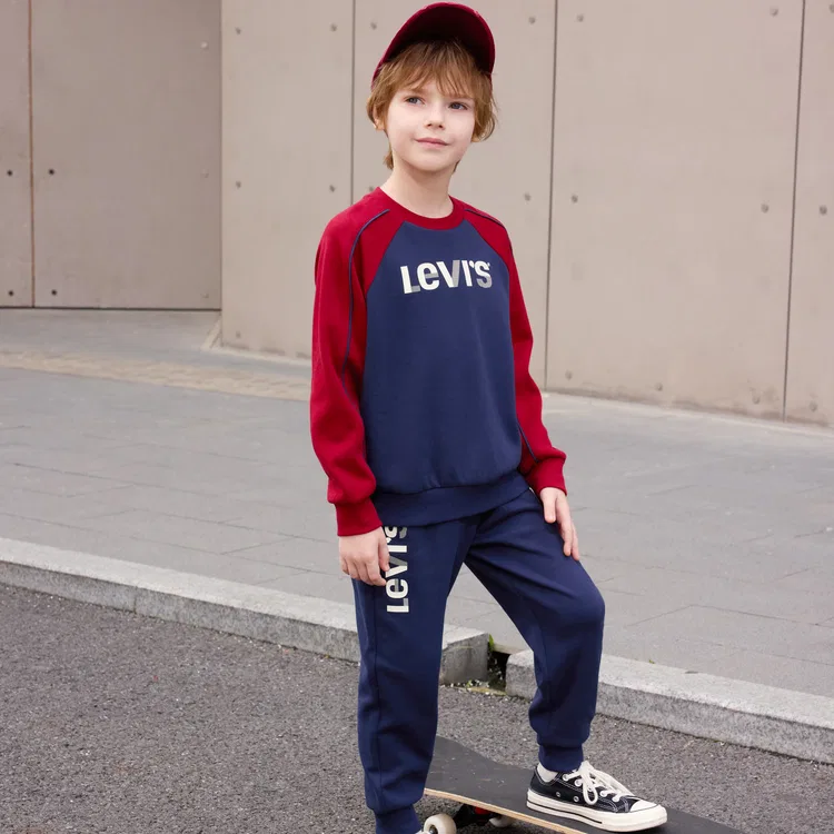 Детский комплект из свитшота и брюк Levi's, Dark Indigo — фото 3