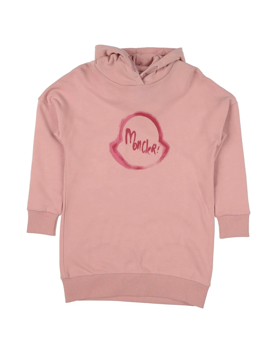 Детское платье-свитшот для девочек с принтом Moncler, Light Pink
