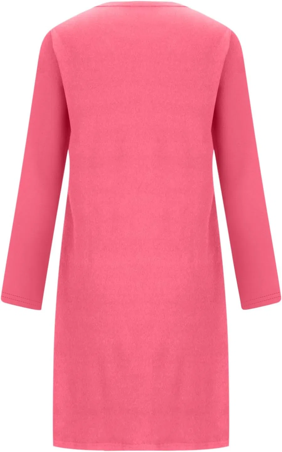 Женское платье с принтом сердца длинным рукавом Generic, Hot Pink — фото 4