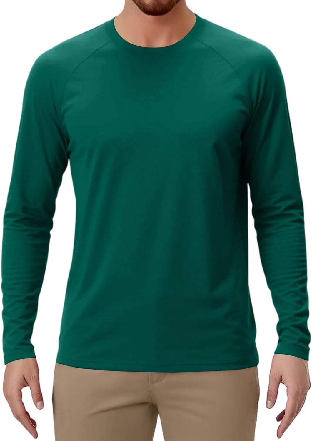 Мужская футболка с длинным рукавом OMING, Green