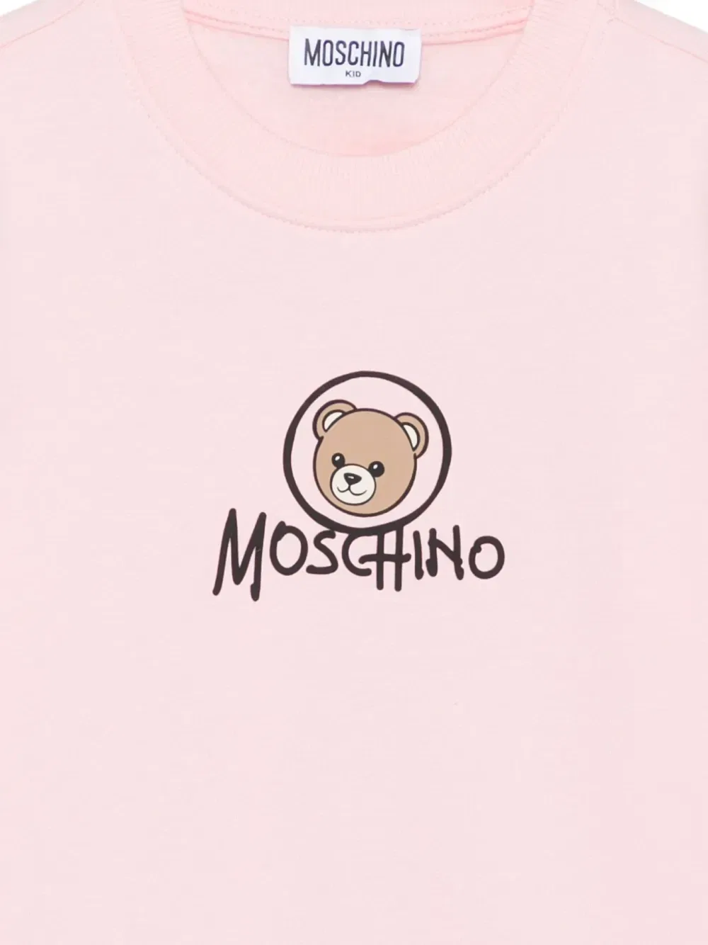Свитшот с логотипом Moschino Kids, розовый — фото 3