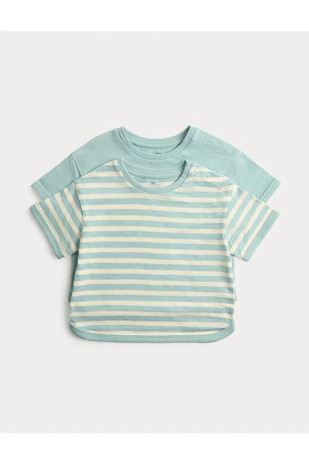 Детский комплект футболок с длинным рукавом Marks & Spencer, Blue