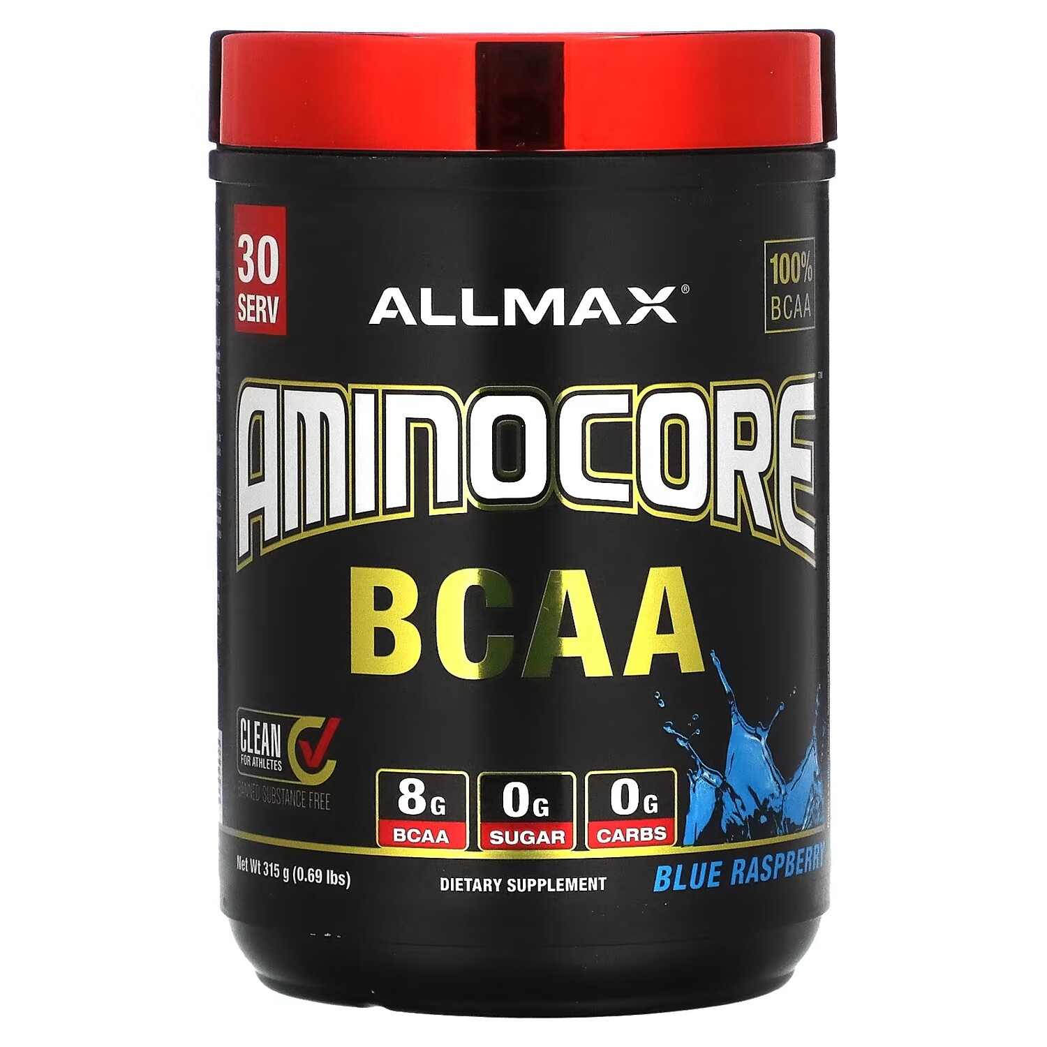 

Аминокислоты с Разветвленной Цепью ALLMAX AMINOCORE, голубая малина, 315 г