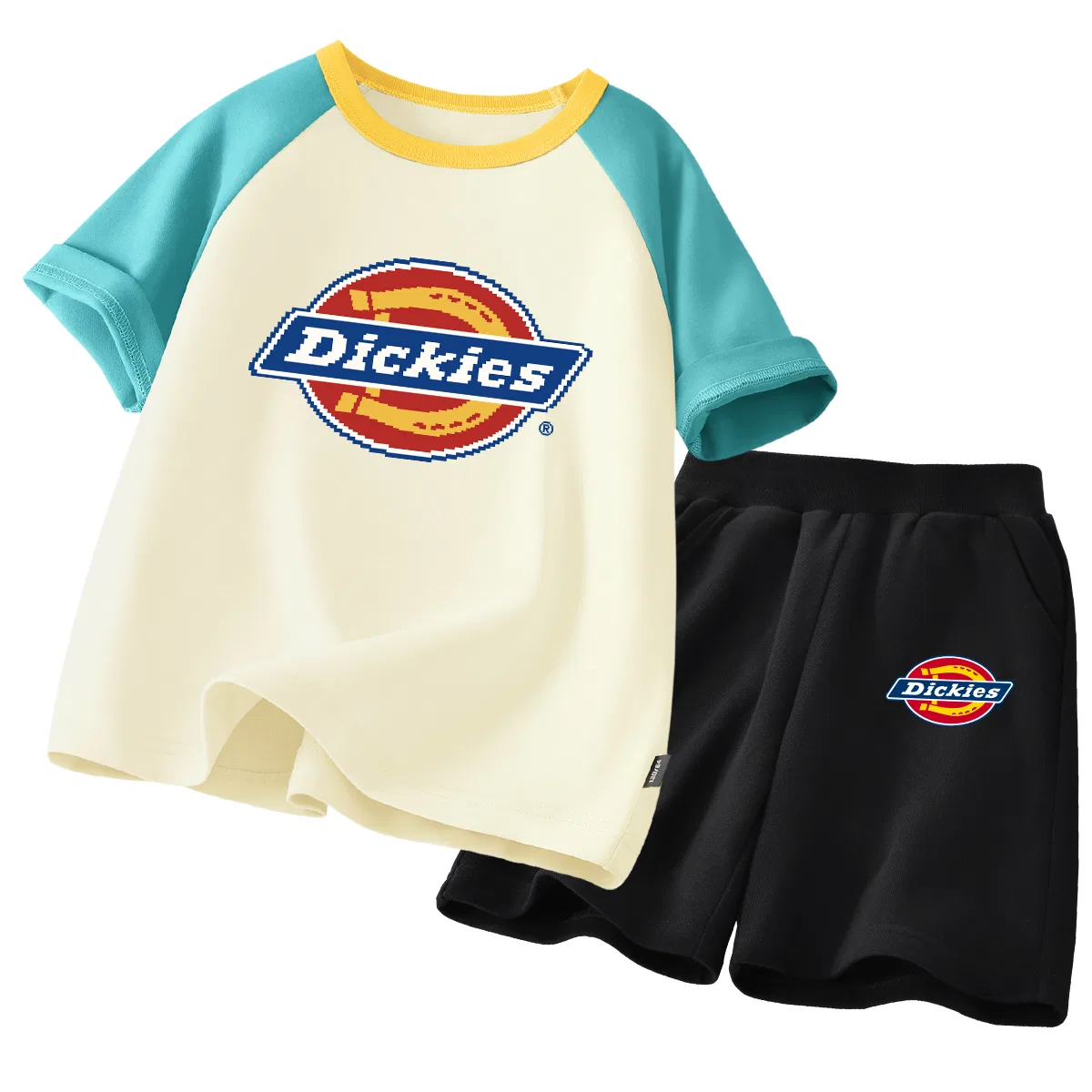 Детский спортивный комплект с круглым вырезом Sise Pixel Blue+S Standard K Gray Dickies, Sise Pixel Blue+S Standard K Gray — фото 4