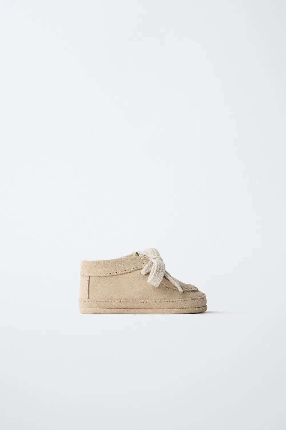 Кожаные туфли с эффектом босой ноги ZARA, Sand Brown