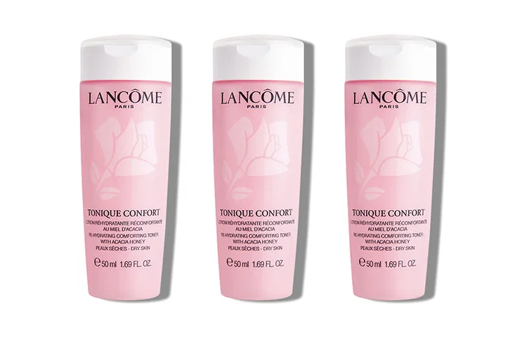 Женский тонер для лица с мягким очищением, набор из 6 флаконов по 50 мл, LANCOME, Розовый — фото 2