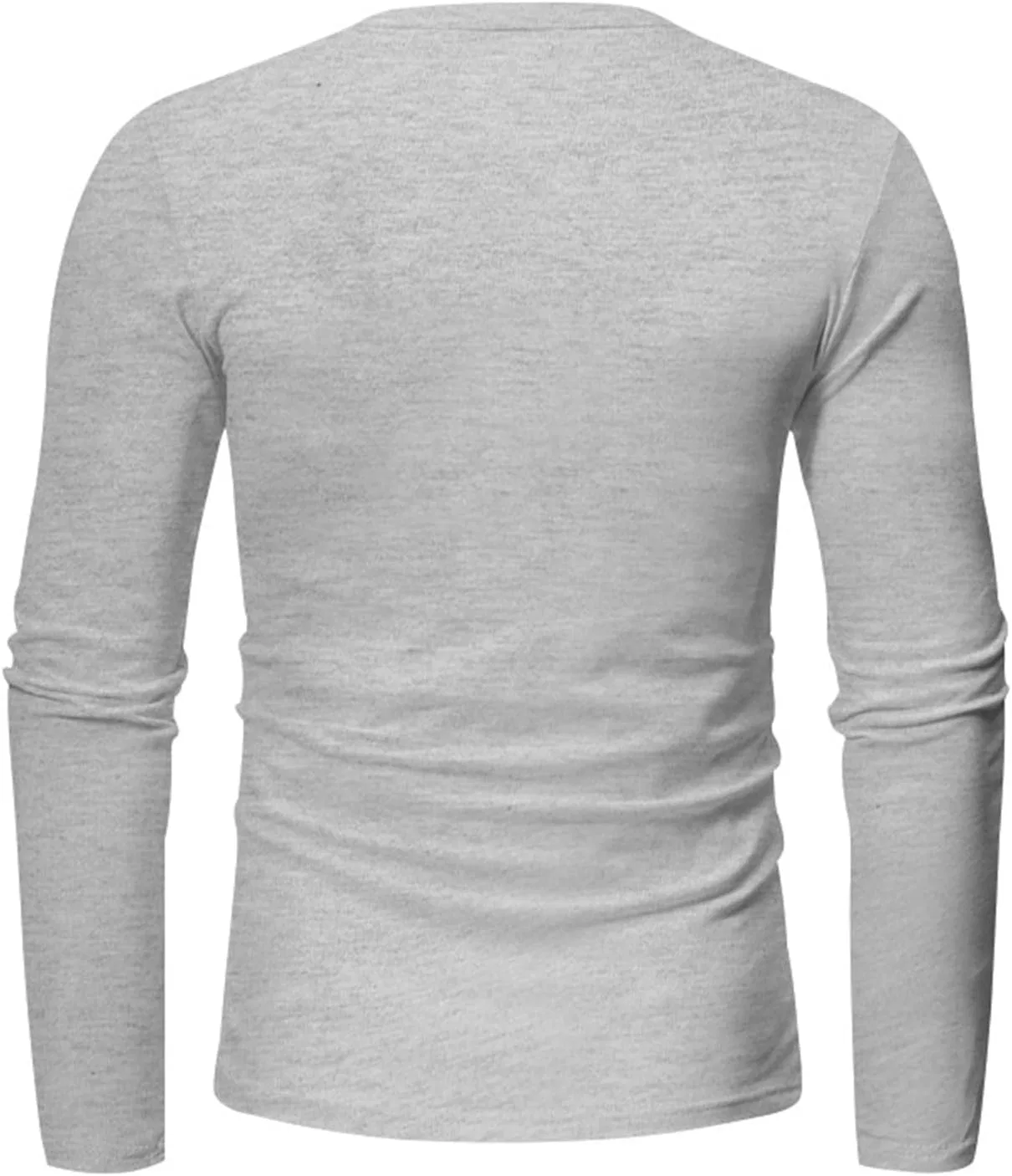 Мужская футболка поло с тремя пуговицами Henley, Gray — фото 2