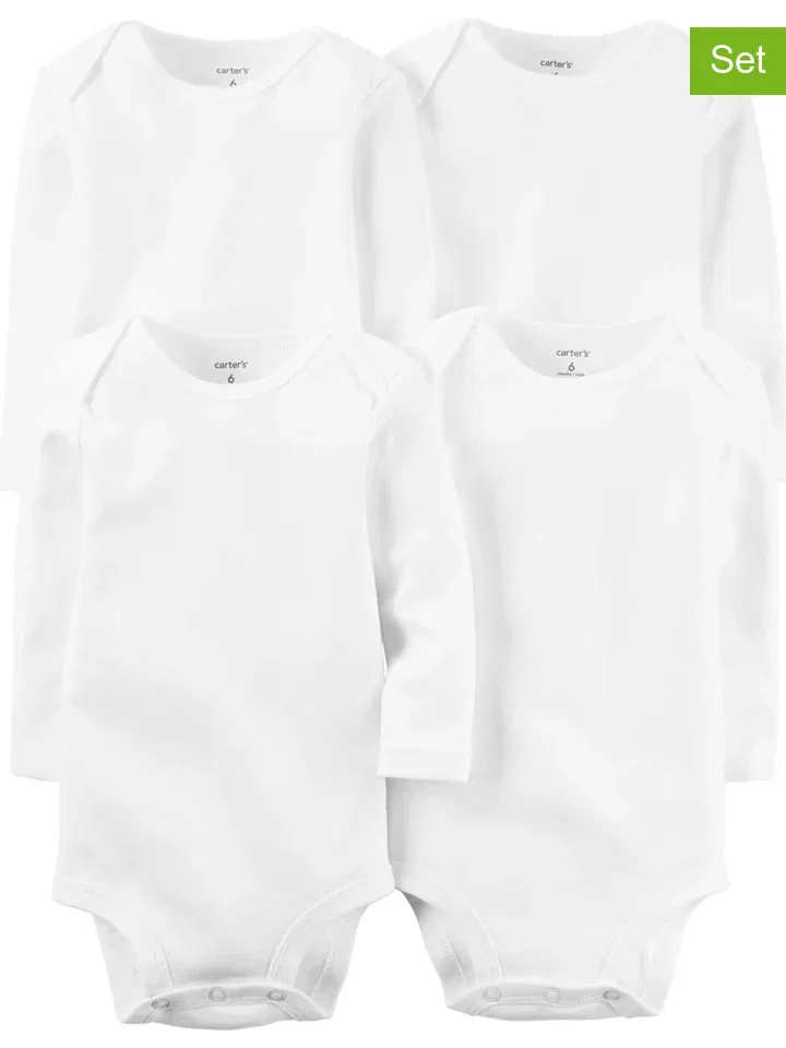 Боди комплект из 4 штук Carter'S, белый