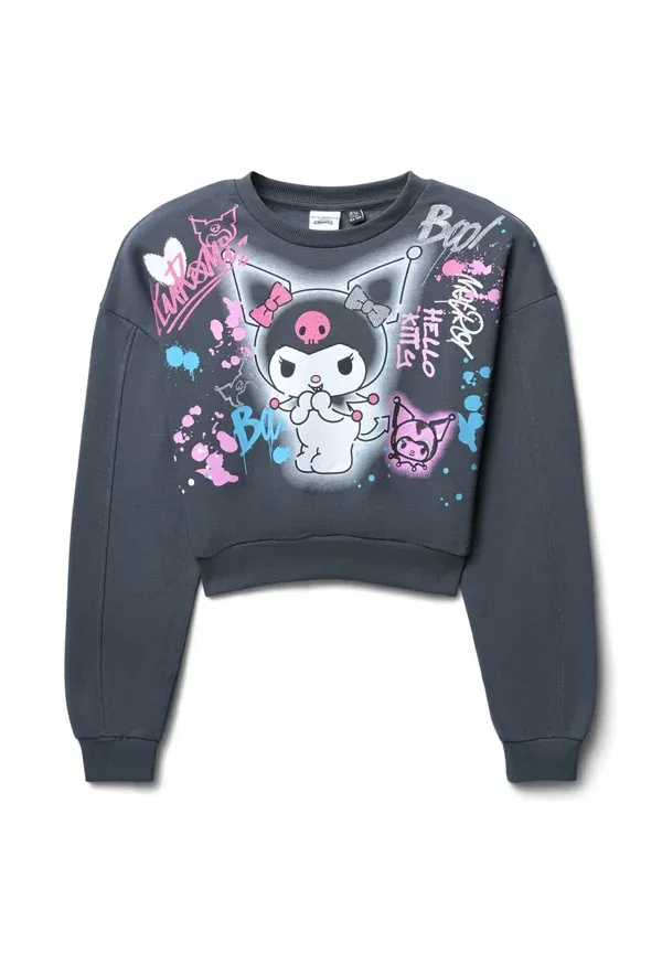 Худи с принтом Hello Kitty Terranova grigio scuro, серый — фото 4