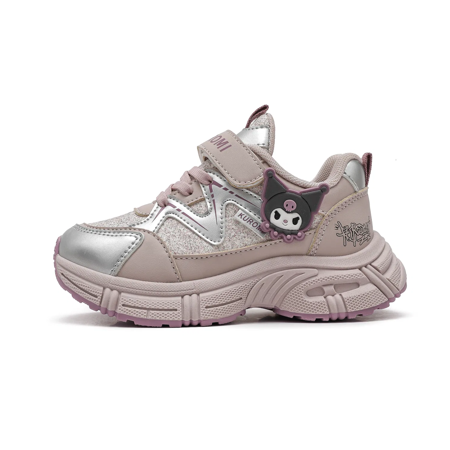Детские кроссовки Sanrio Kuromi, Silver/Pink