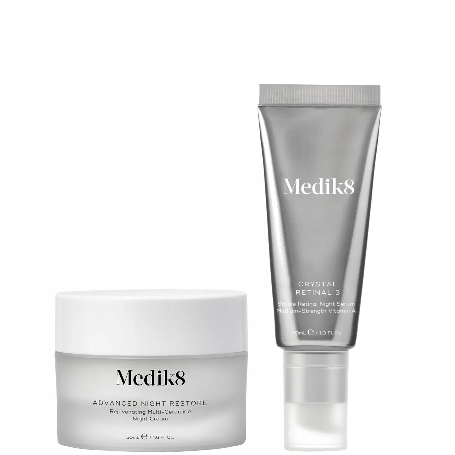 Набор для ухода за кожей Crystal Retinal 3 и Advanced Night Restore Medik8