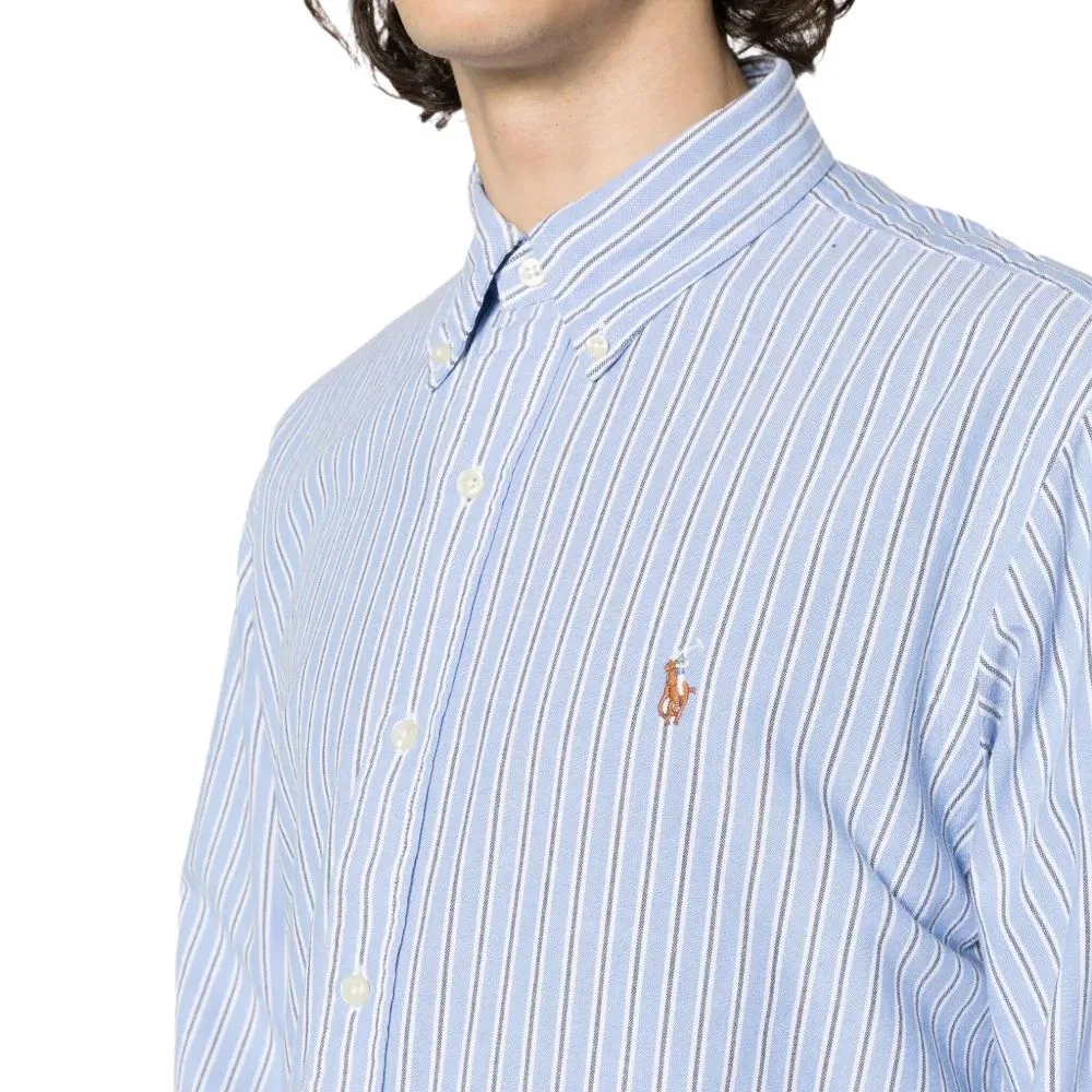 Рубашка повседневная, Men's Blue Moderate, Polo Ralph Lauren, Blue — фото 4