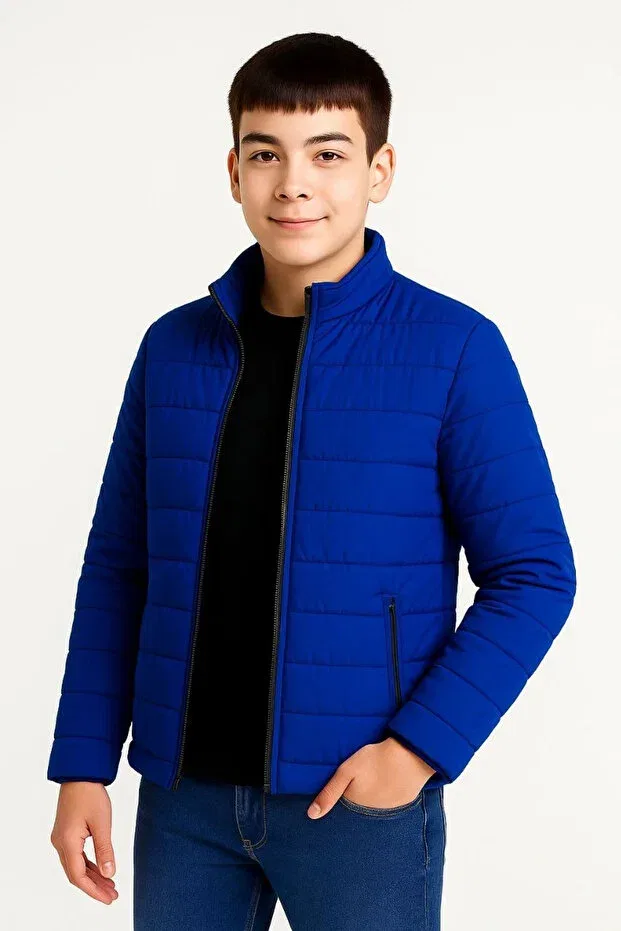 Детская зимняя куртка с принтом Generic Brands, Saks Blue — фото 3