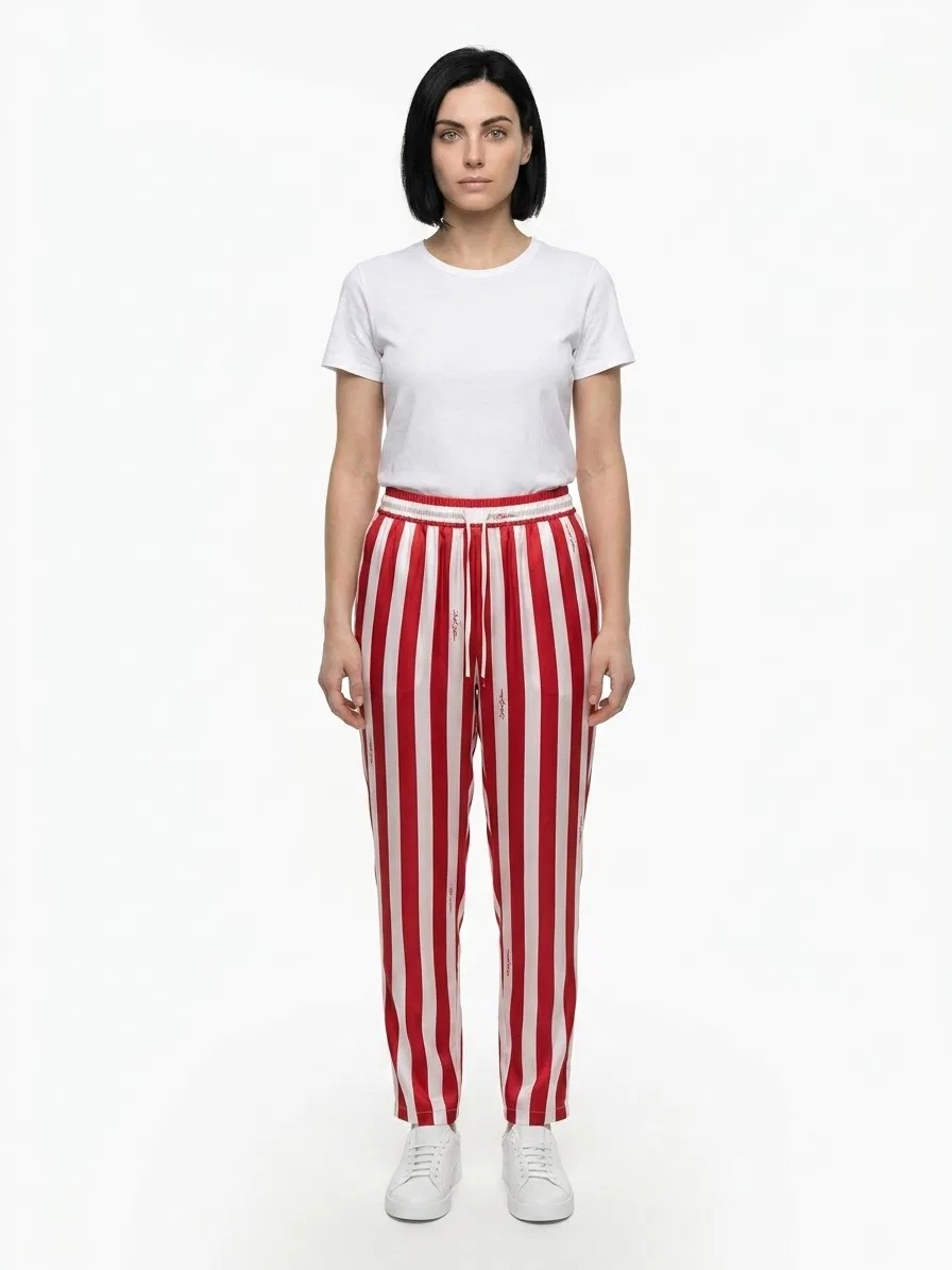 Женские брюки из шелка Bicolor Silk Casual Pants Dolce & Gabbana, Bicolor