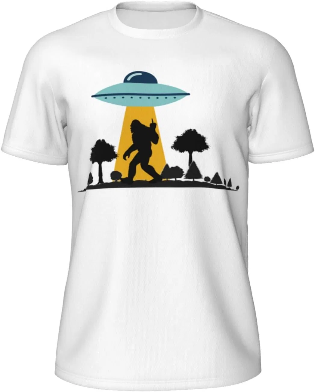 Мужская быстросохнущая футболка из сетки, Sasquatch UFO Bigfoot — фото 2