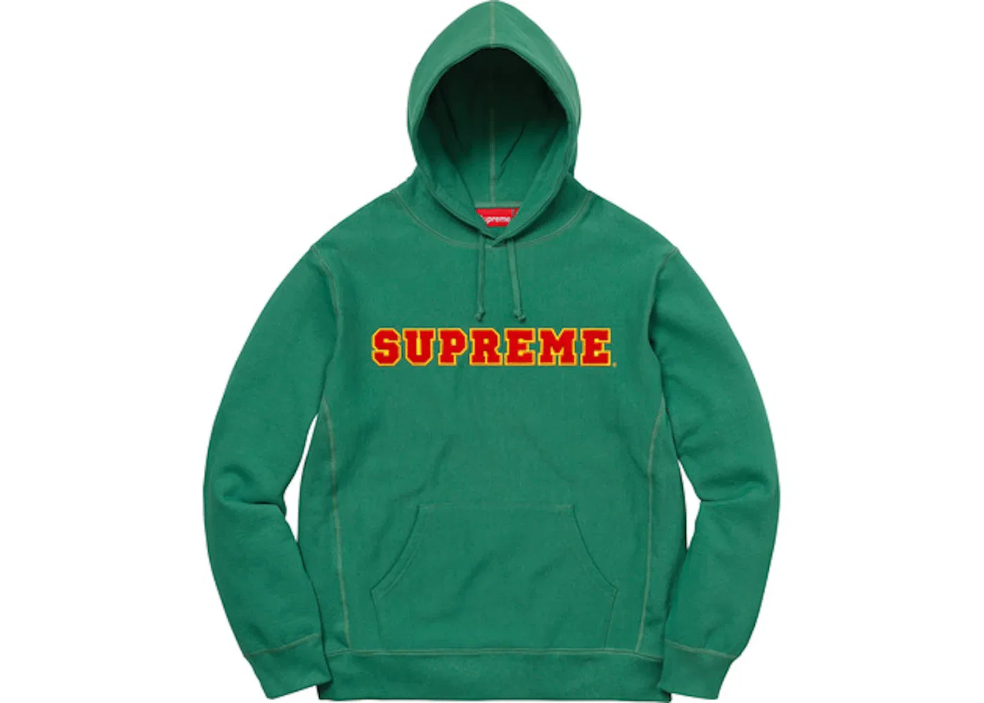 Мужская худи с логотипом Supreme Cord Collegiate, Light Pine