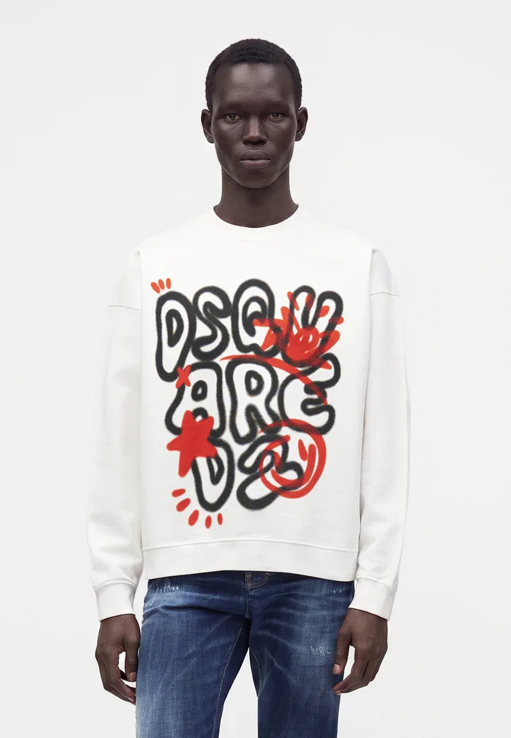 Толстовка свободного кроя Dsquared2, White