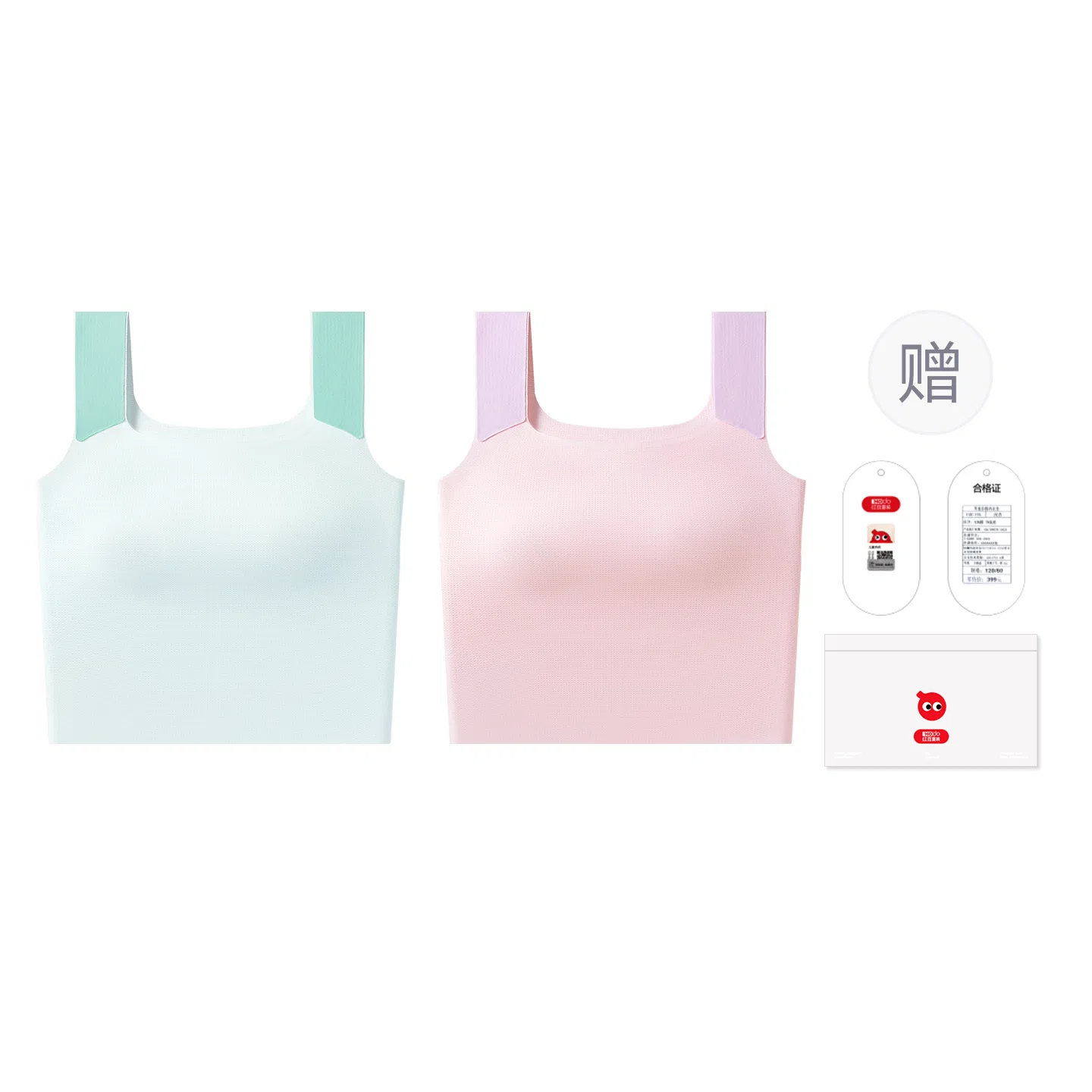 Детский топ для девочек без бретелек Red Bean, Light Pink Light Blue