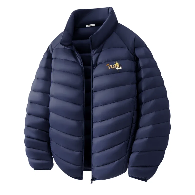 Детский пуховик с логотипом MINISO, Цвет Navy Blue