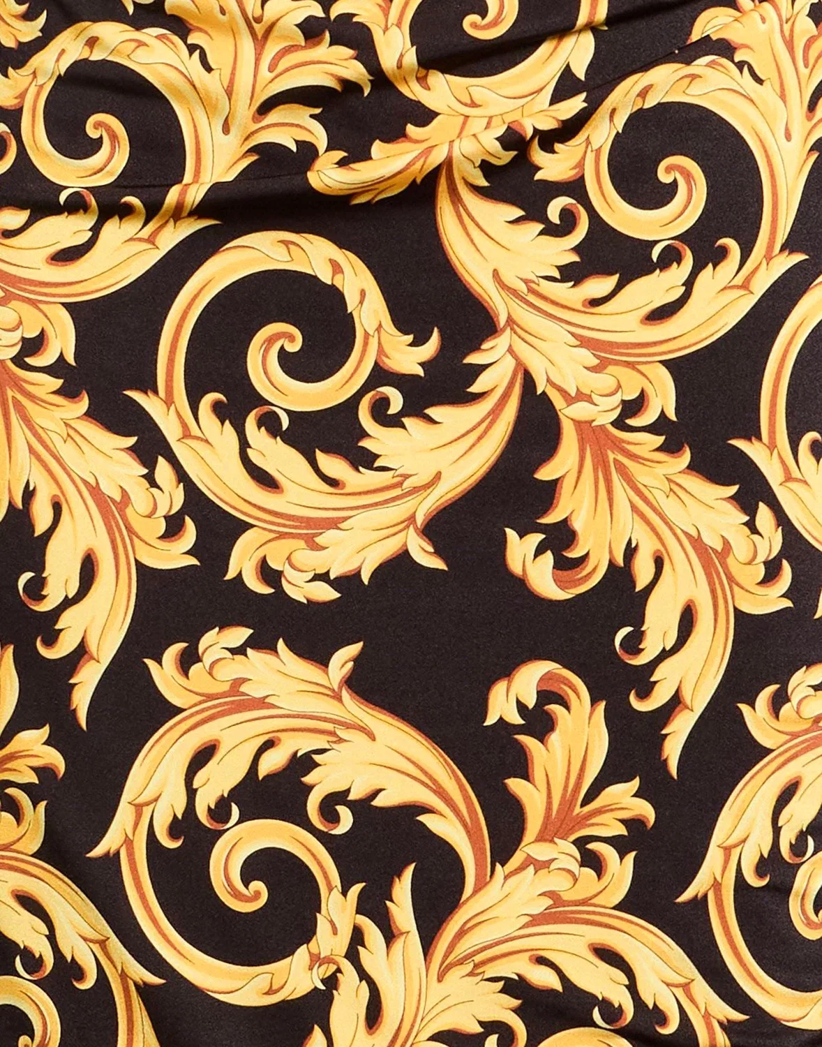Женское платье-бодикон с принтом Versace, желтый — фото 2