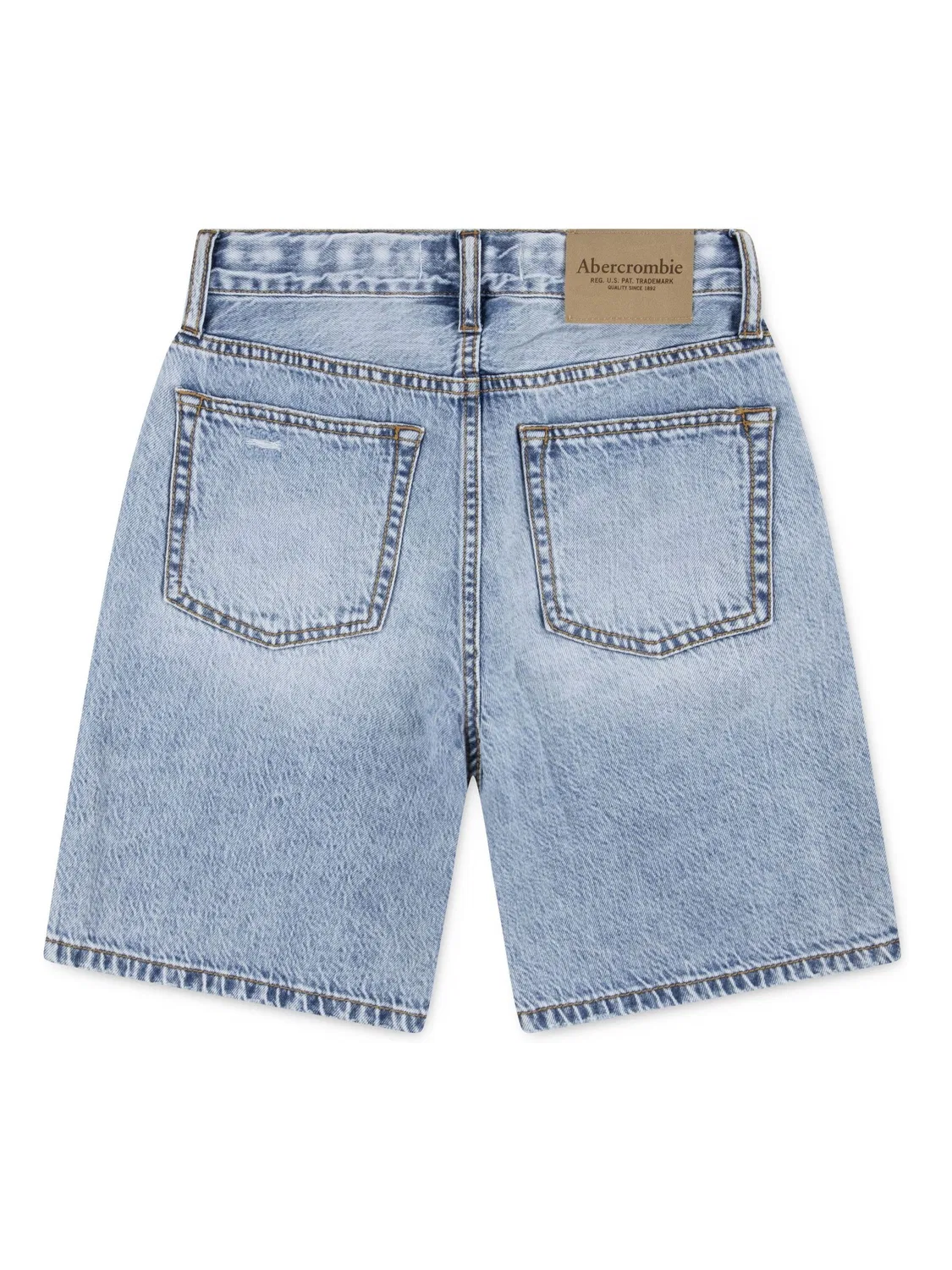 Шорты джинсовые мешковатые Abercrombie & Fitch, синие — фото 3