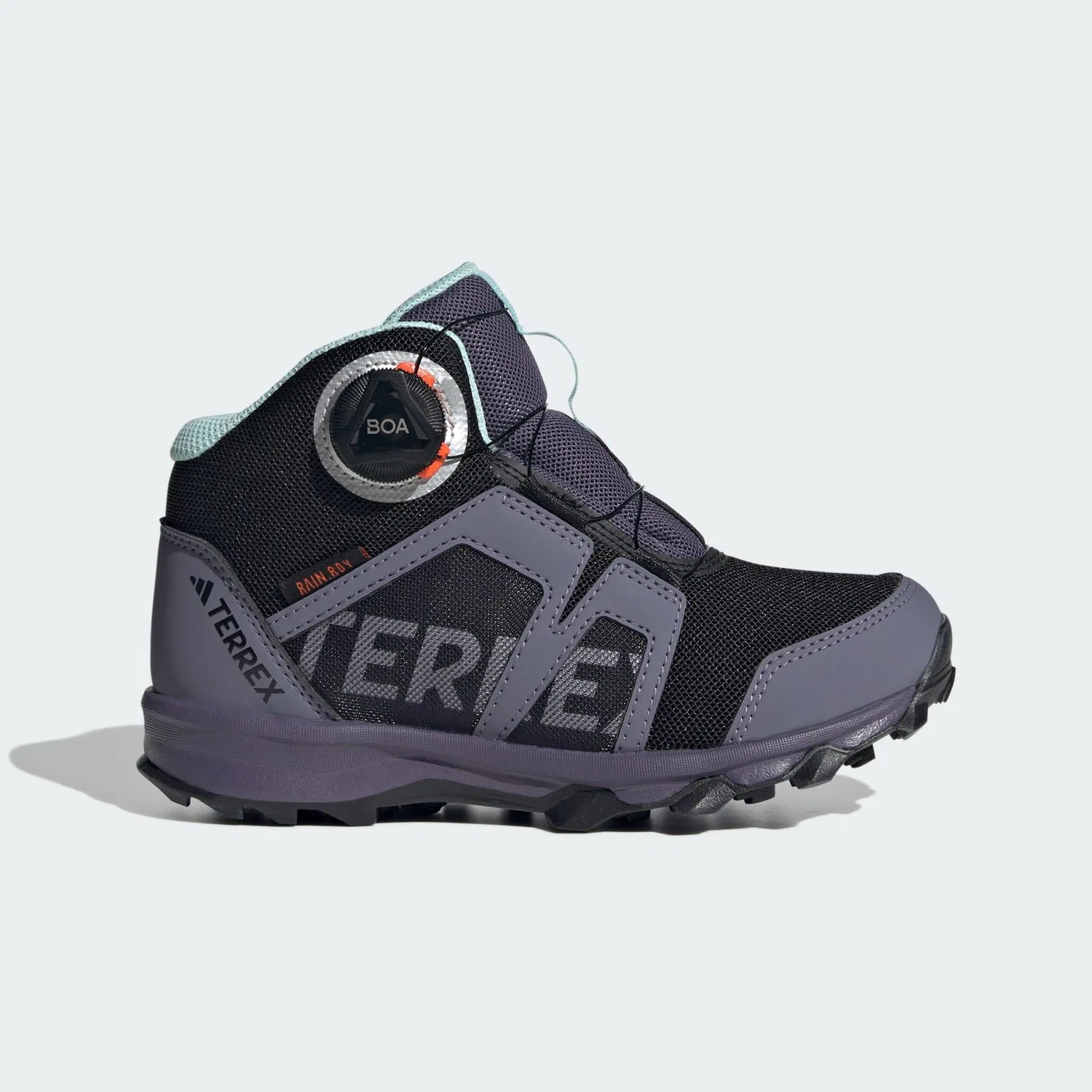 Детские водонепроницаемые ботинки для ходьбы Terrex BOA Mid RAIN.RDY Adidas, Schwarz Weiss Feigenlila
