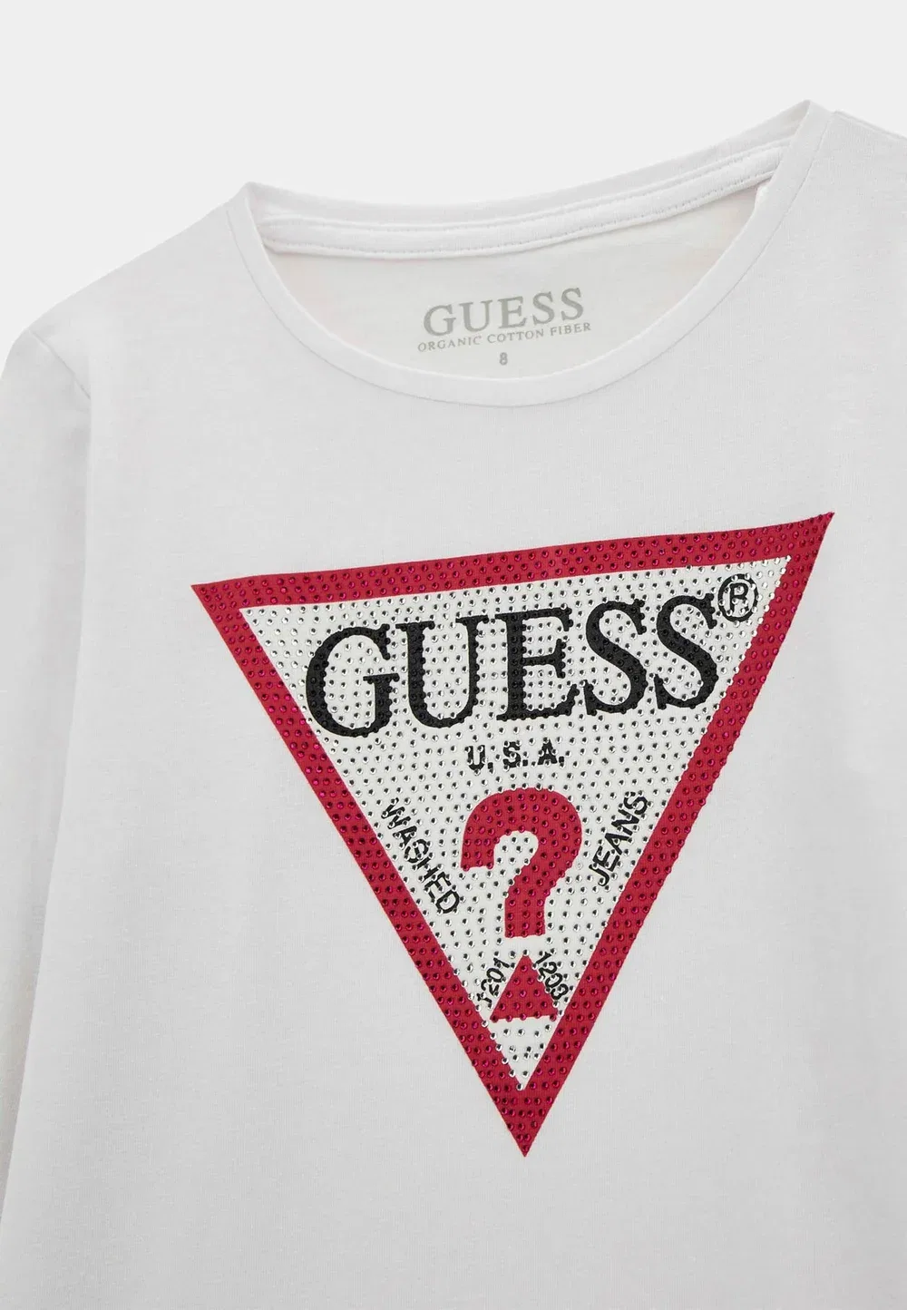 Треугольный логотип - футболка с длинными рукавами Guess, Bianco — фото 3