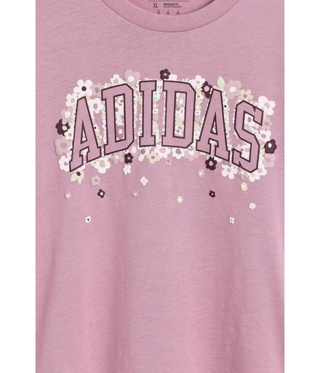Футболка с длинным рукавом и круглым вырезом (для детей постарше) Adidas Kids, Magic Mauve — фото 3