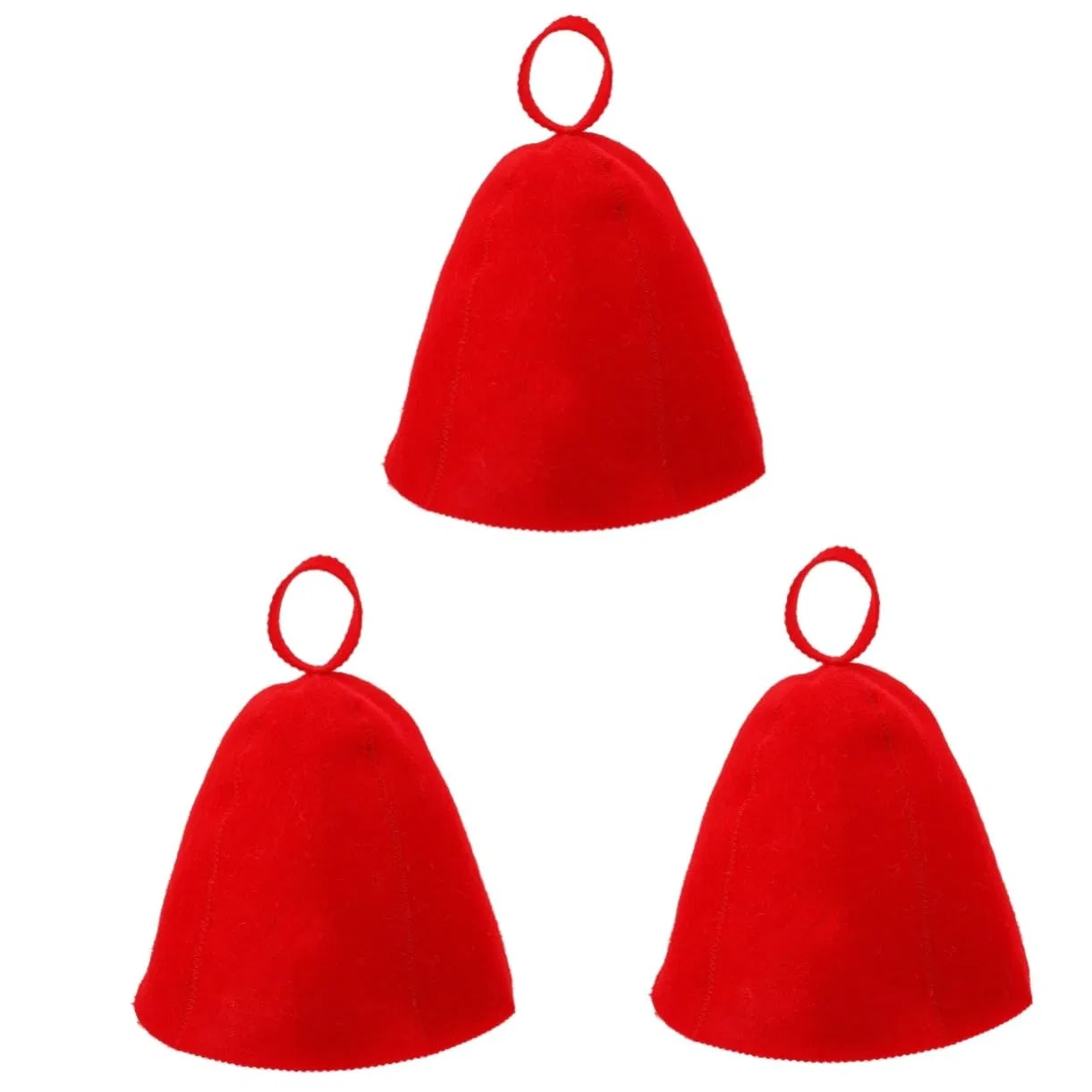 Шапочка для душа из фетра, Healeved, 3 шт, 30x25x25 см, Rot